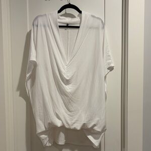 NYDJ White Drape Blouse